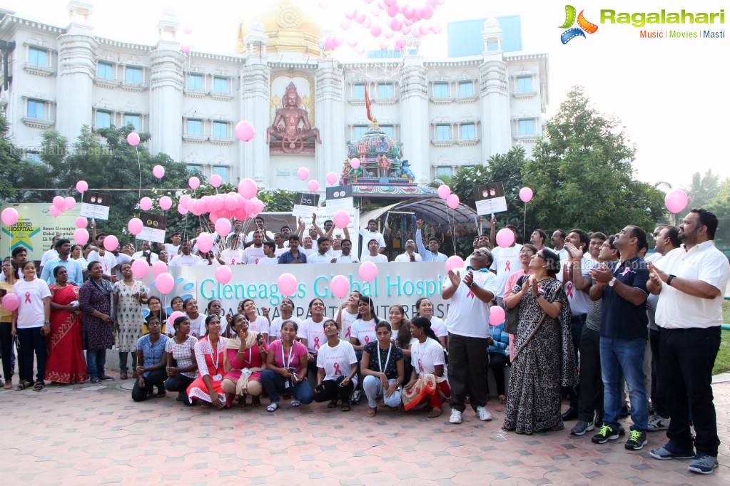 Breast Cancer Day’17 Awareness Walkathon at Aware Gleneagles Global Hospitals, L.B.Nagar