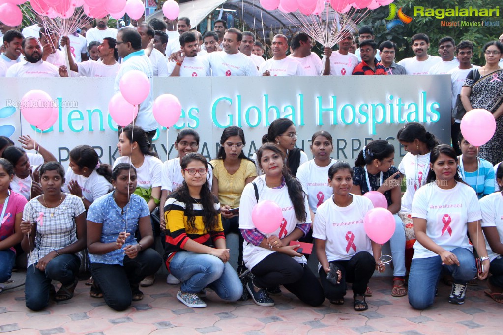 Breast Cancer Day’17 Awareness Walkathon at Aware Gleneagles Global Hospitals, L.B.Nagar