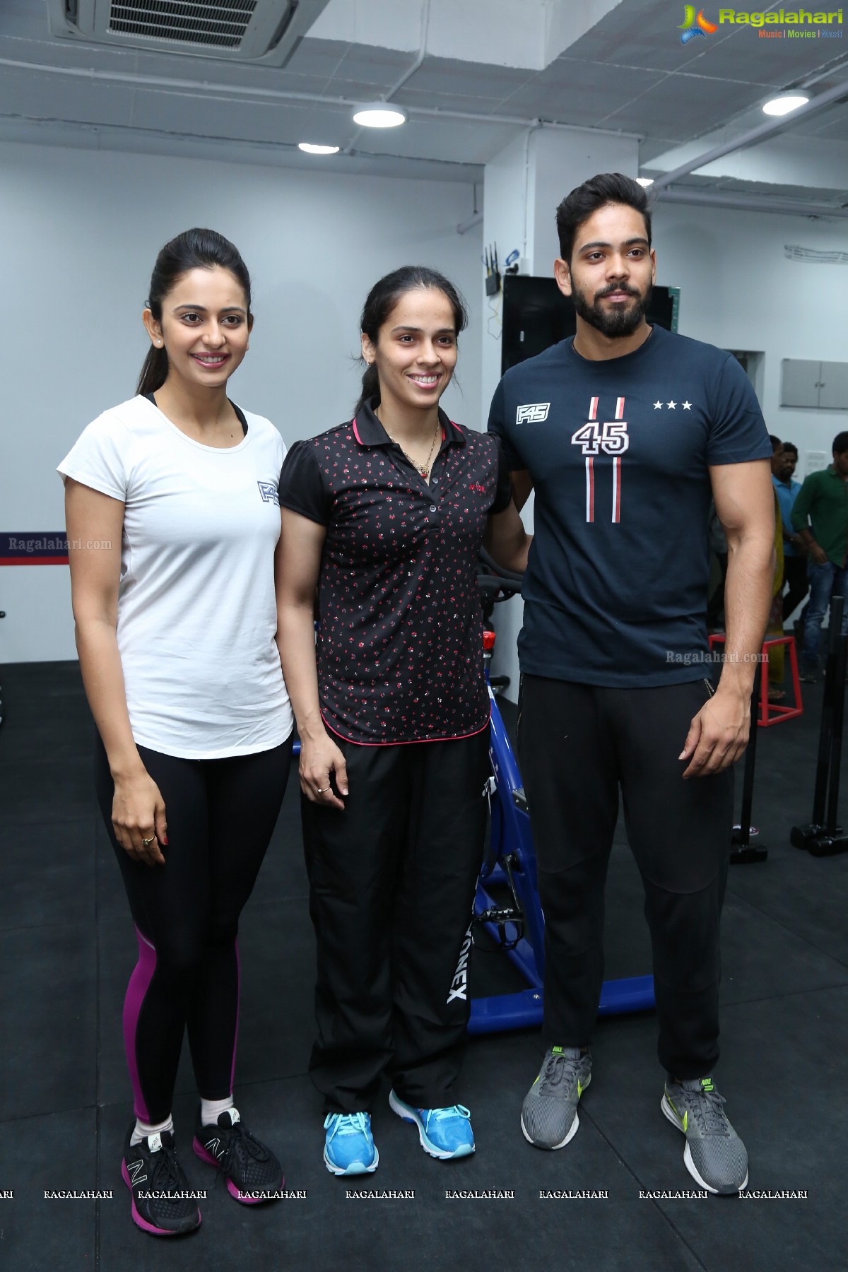 Grand Launch of F45 Gym by Rakul Preet Singh and Saina Nehwal at Kokapet, Hyderabad