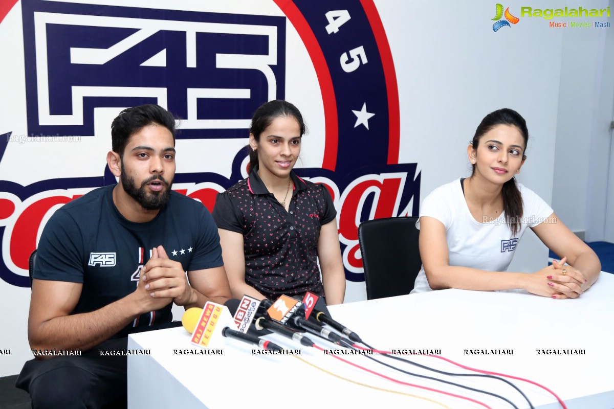 Grand Launch of F45 Gym by Rakul Preet Singh and Saina Nehwal at Kokapet, Hyderabad