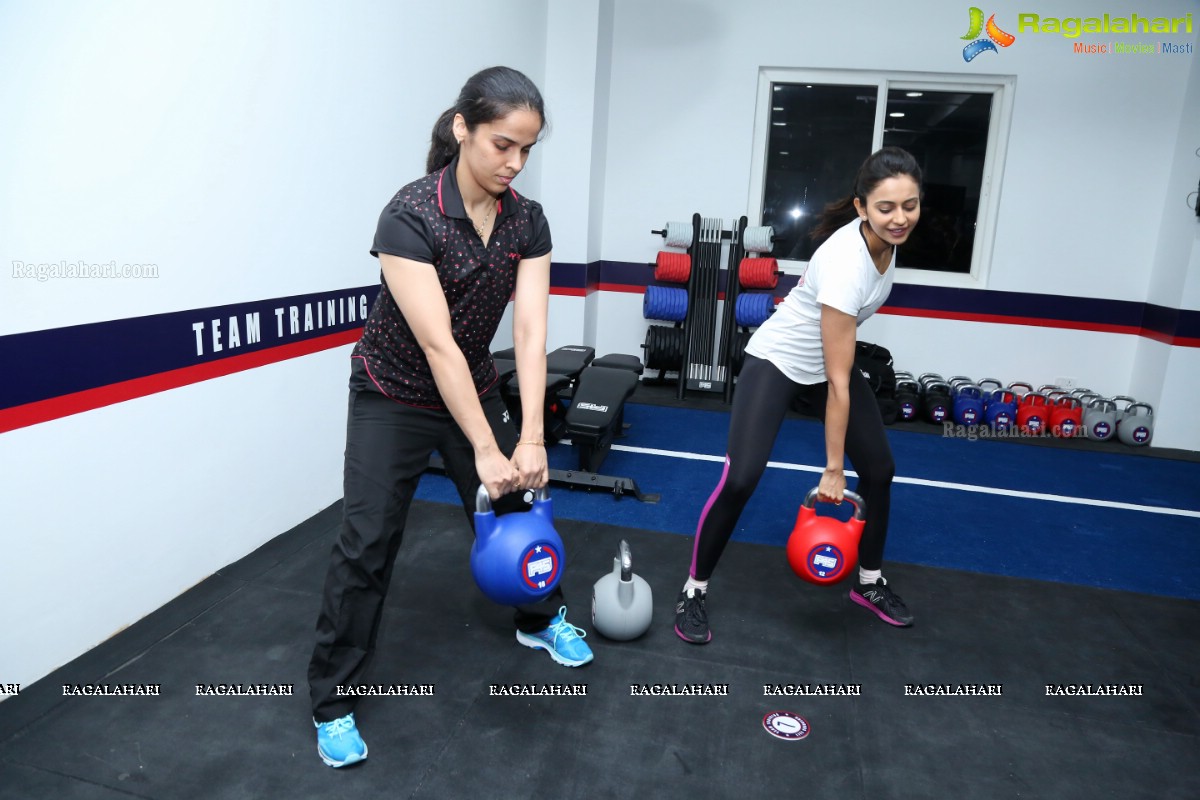 Grand Launch of F45 Gym by Rakul Preet Singh and Saina Nehwal at Kokapet, Hyderabad