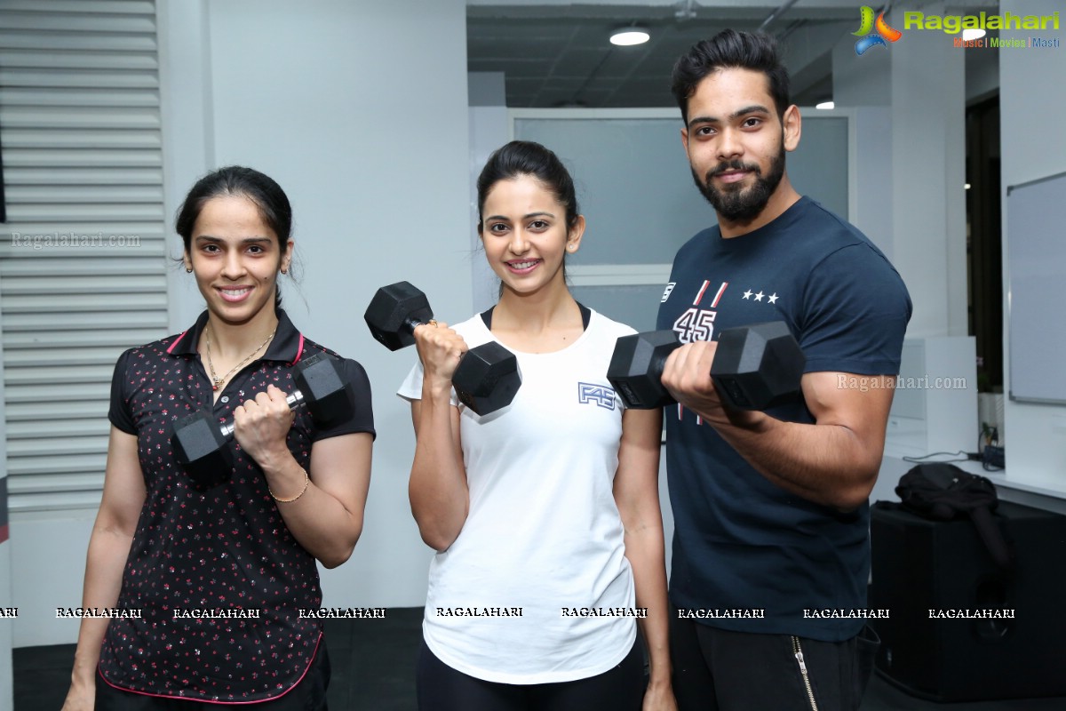 Grand Launch of F45 Gym by Rakul Preet Singh and Saina Nehwal at Kokapet, Hyderabad