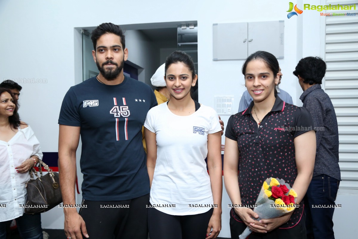 Grand Launch of F45 Gym by Rakul Preet Singh and Saina Nehwal at Kokapet, Hyderabad