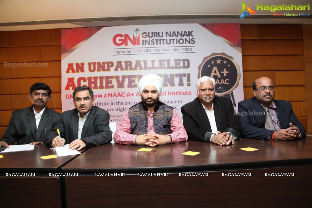 Guru Nanak Institutions Press Meet at Hotel Marigold