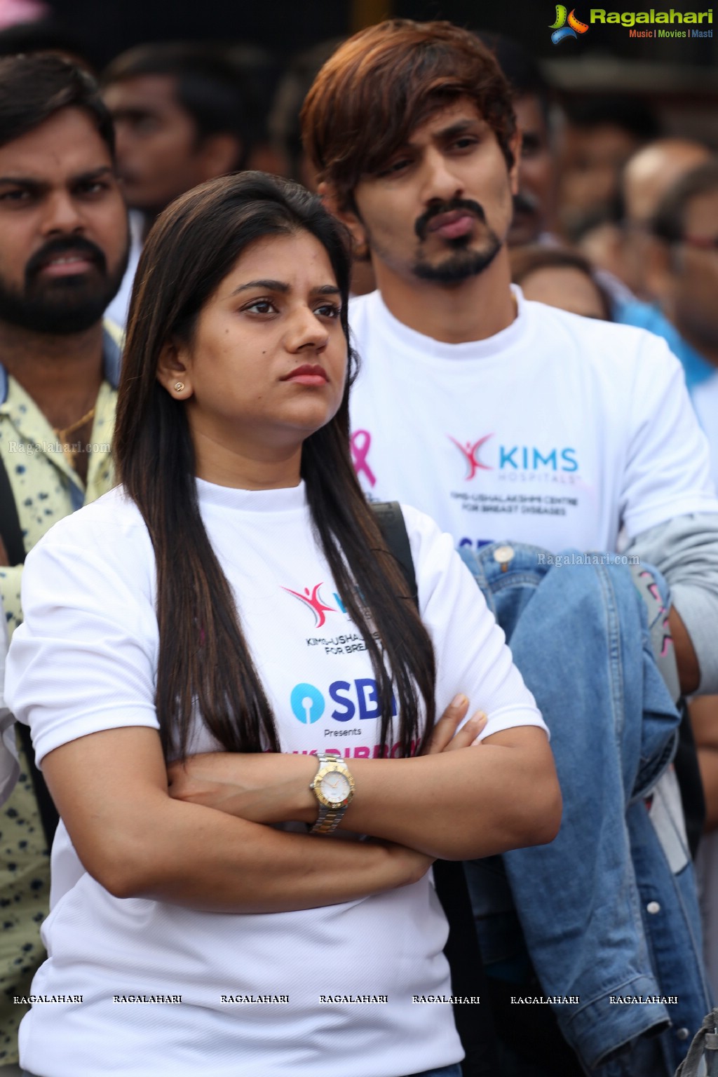 Tamannaah flags off 9th Edition of 2K Pink Ribbon Walk by UBF and KIMS at KBR Park, Hyderabad