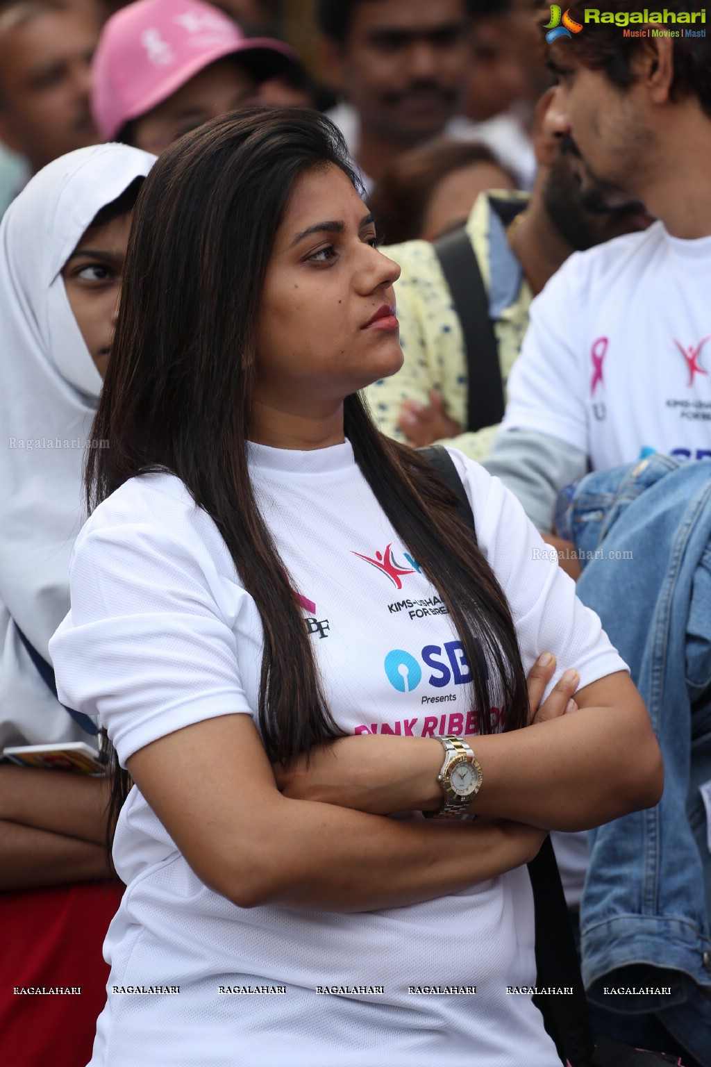 Tamannaah flags off 9th Edition of 2K Pink Ribbon Walk by UBF and KIMS at KBR Park, Hyderabad