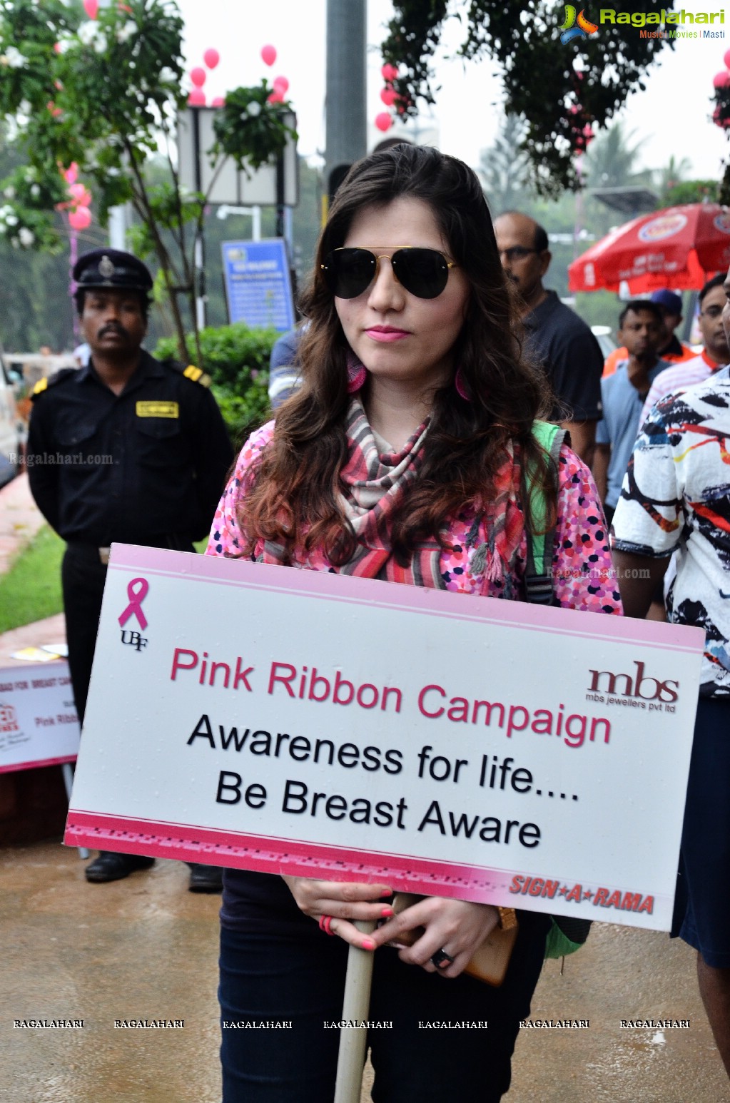 Tamannaah flags off 9th Edition of 2K Pink Ribbon Walk by UBF and KIMS at KBR Park, Hyderabad