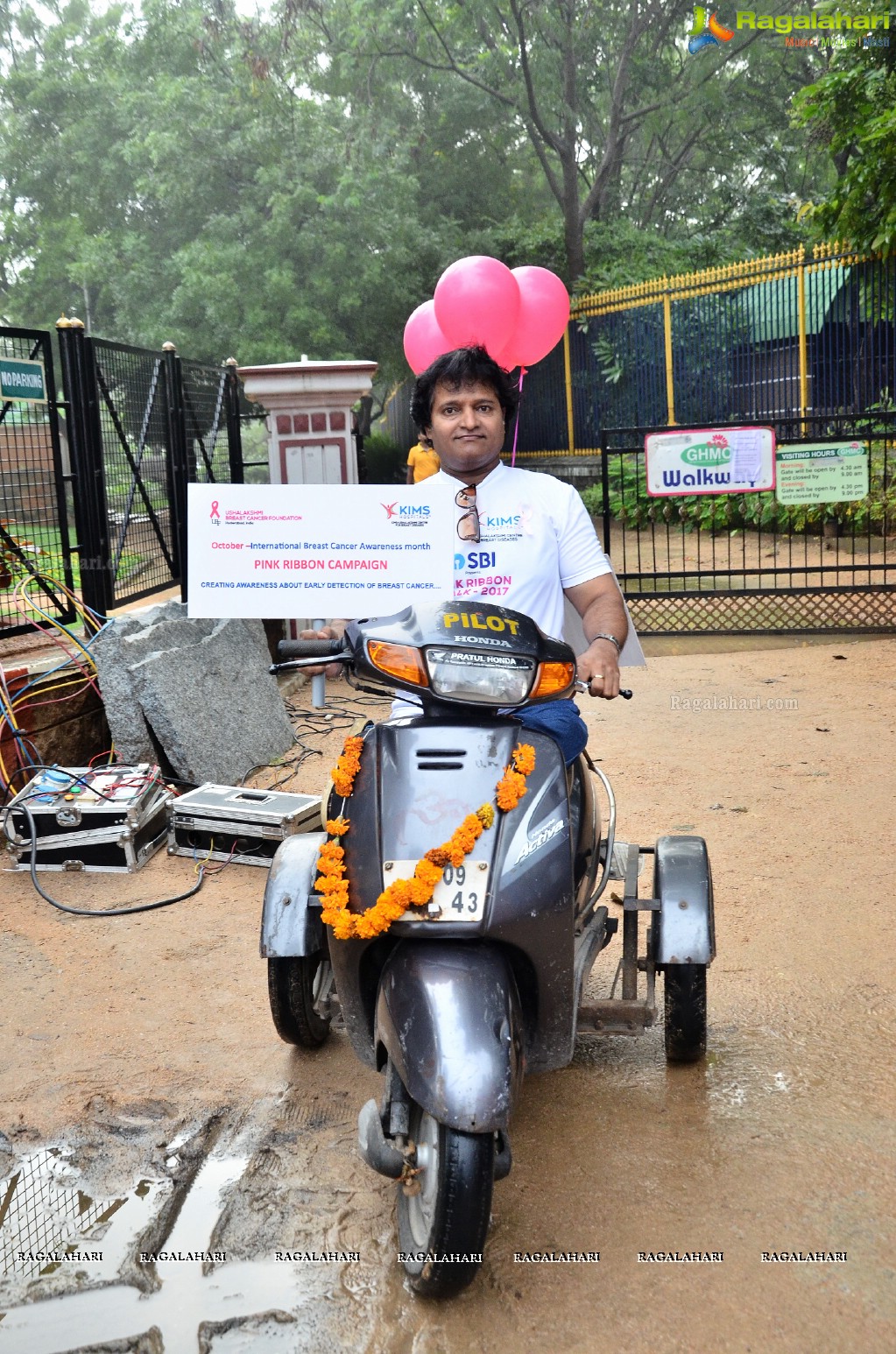 Tamannaah flags off 9th Edition of 2K Pink Ribbon Walk by UBF and KIMS at KBR Park, Hyderabad