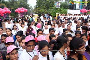 Tamannaah flags off 9th Edition of 2K Pink Ribbon Walk