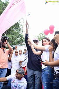 Tamannaah flags off 9th Edition of 2K Pink Ribbon Walk