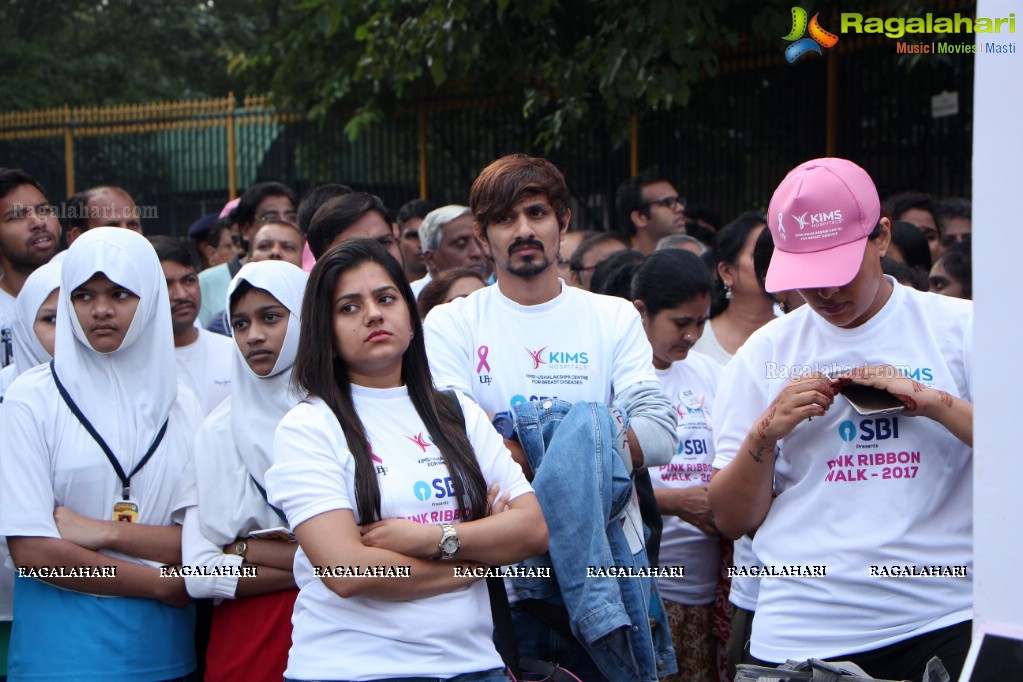 Tamannaah flags off 9th Edition of 2K Pink Ribbon Walk by UBF and KIMS at KBR Park, Hyderabad