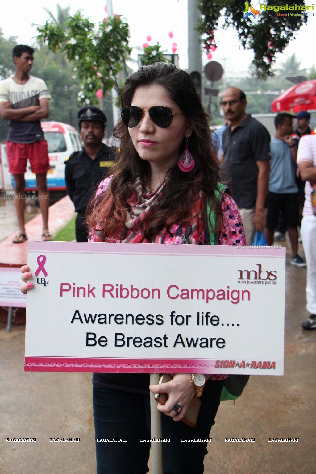 Tamannaah flags off 9th Edition of 2K Pink Ribbon Walk by UBF and KIMS at KBR Park, Hyderabad