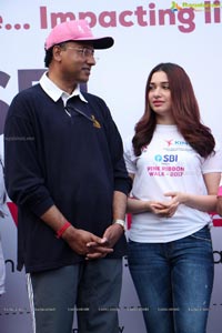 Tamannaah flags off 9th Edition of 2K Pink Ribbon Walk