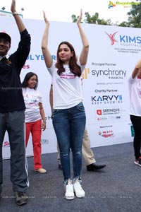 Tamannaah flags off 9th Edition of 2K Pink Ribbon Walk