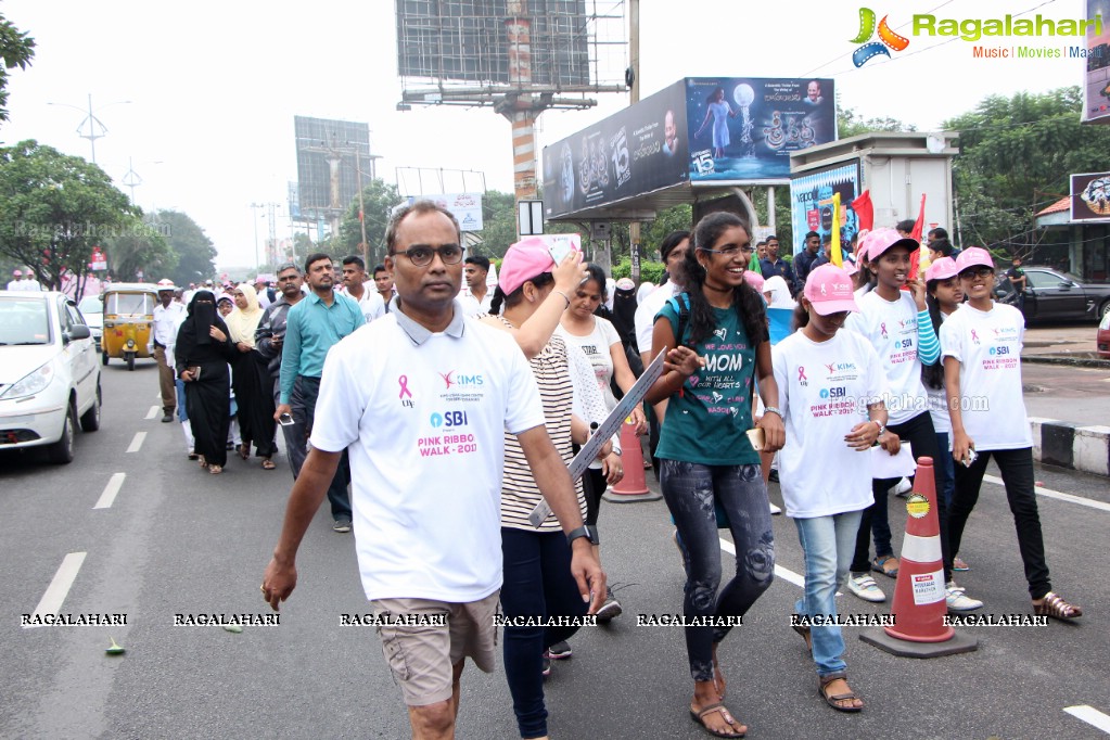 Tamannaah flags off 9th Edition of 2K Pink Ribbon Walk by UBF and KIMS at KBR Park, Hyderabad