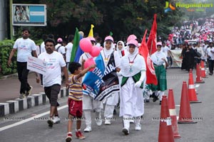 Tamannaah flags off 9th Edition of 2K Pink Ribbon Walk