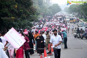 Tamannaah flags off 9th Edition of 2K Pink Ribbon Walk