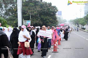 Tamannaah flags off 9th Edition of 2K Pink Ribbon Walk