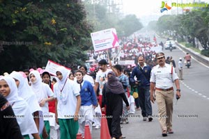 Tamannaah flags off 9th Edition of 2K Pink Ribbon Walk