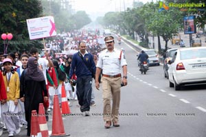 Tamannaah flags off 9th Edition of 2K Pink Ribbon Walk