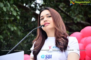 Tamannaah flags off 9th Edition of 2K Pink Ribbon Walk