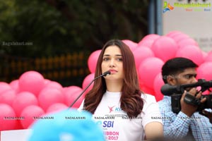 Tamannaah flags off 9th Edition of 2K Pink Ribbon Walk