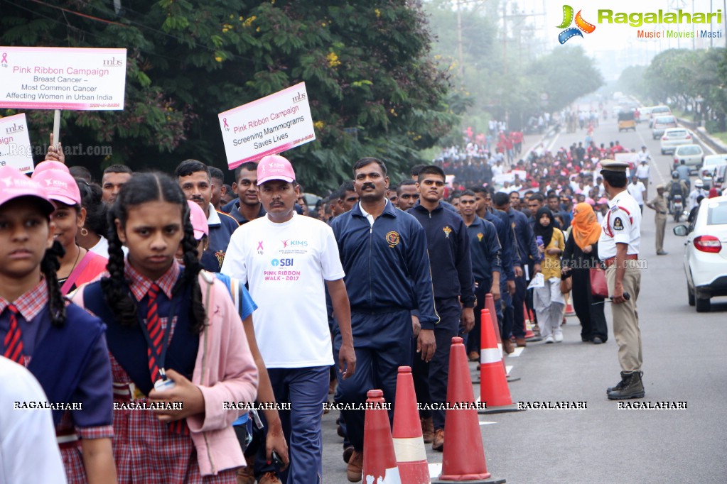 Tamannaah flags off 9th Edition of 2K Pink Ribbon Walk by UBF and KIMS at KBR Park, Hyderabad