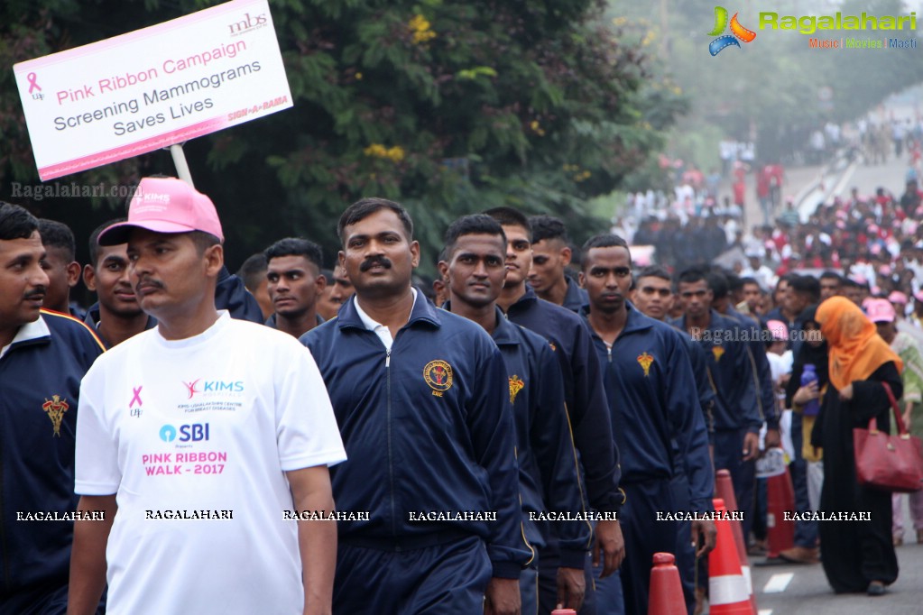 Tamannaah flags off 9th Edition of 2K Pink Ribbon Walk by UBF and KIMS at KBR Park, Hyderabad