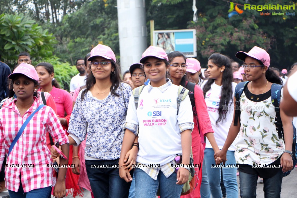 Tamannaah flags off 9th Edition of 2K Pink Ribbon Walk by UBF and KIMS at KBR Park, Hyderabad