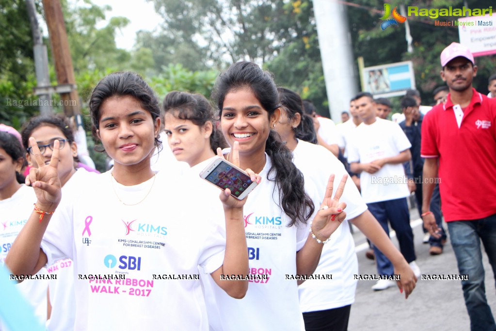 Tamannaah flags off 9th Edition of 2K Pink Ribbon Walk by UBF and KIMS at KBR Park, Hyderabad