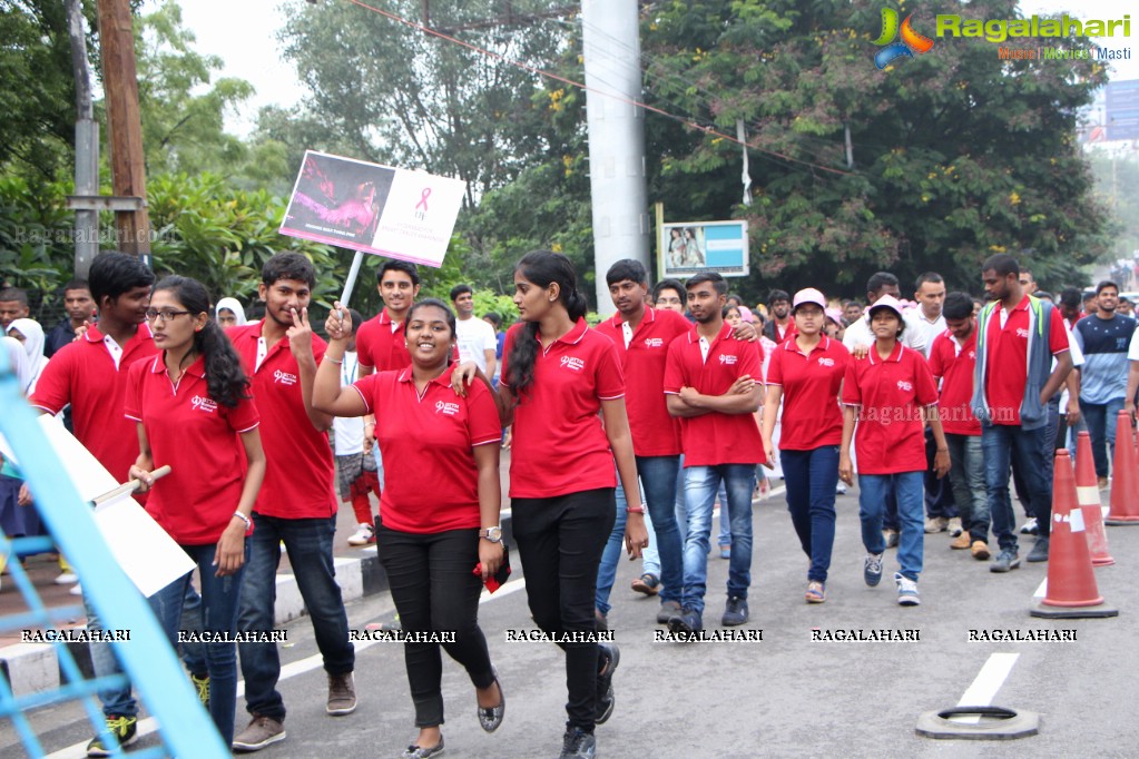 Tamannaah flags off 9th Edition of 2K Pink Ribbon Walk by UBF and KIMS at KBR Park, Hyderabad