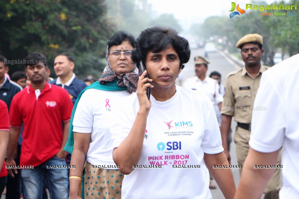 Tamannaah flags off 9th Edition of 2K Pink Ribbon Walk by UBF and KIMS at KBR Park, Hyderabad