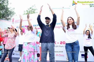 Tamannaah flags off 9th Edition of 2K Pink Ribbon Walk