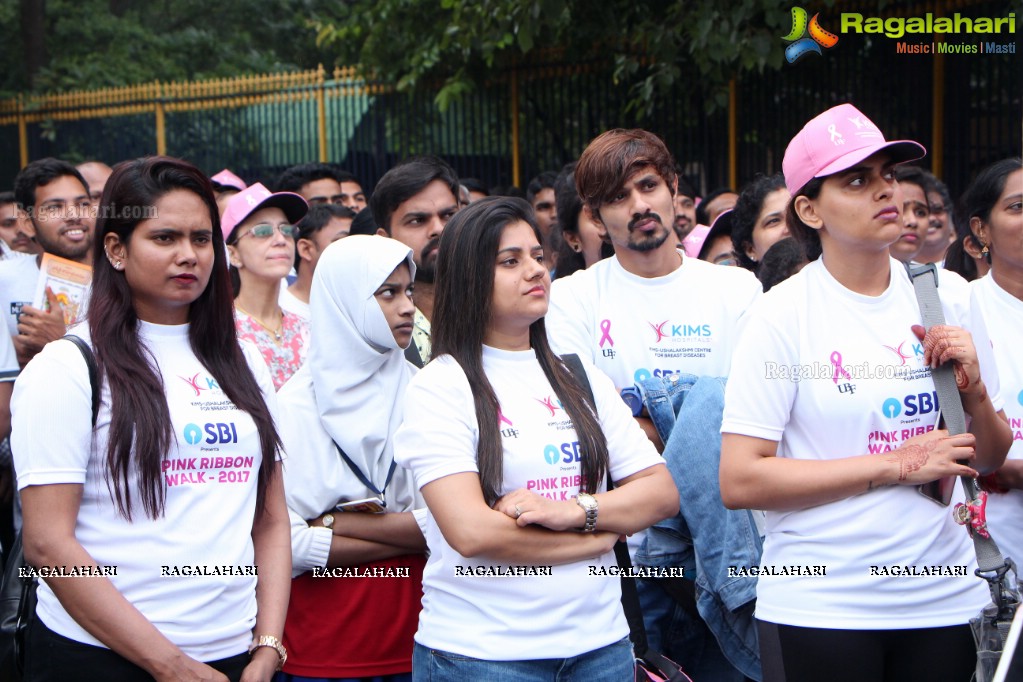 Tamannaah flags off 9th Edition of 2K Pink Ribbon Walk by UBF and KIMS at KBR Park, Hyderabad