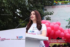 Tamannaah flags off 9th Edition of 2K Pink Ribbon Walk