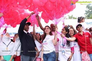 Tamannaah flags off 9th Edition of 2K Pink Ribbon Walk