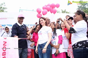 Tamannaah flags off 9th Edition of 2K Pink Ribbon Walk