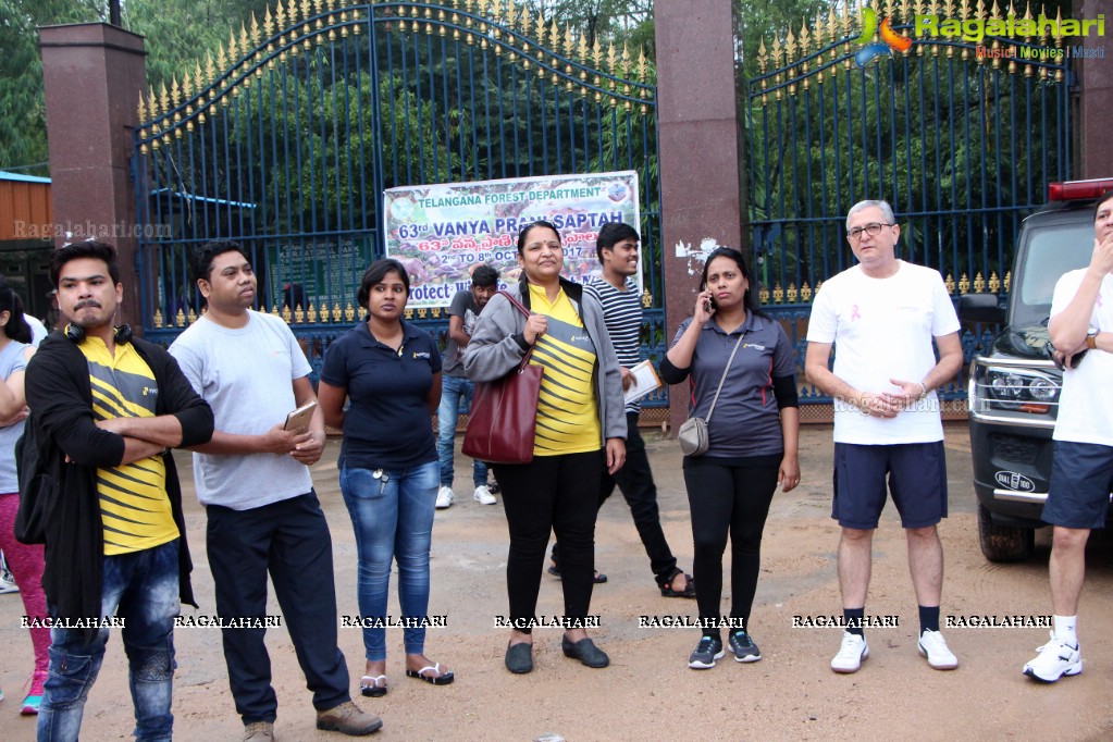 Tamannaah flags off 9th Edition of 2K Pink Ribbon Walk by UBF and KIMS at KBR Park, Hyderabad