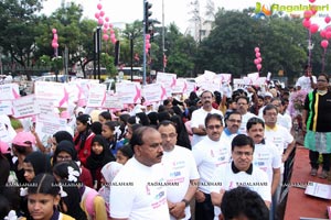 Tamannaah flags off 9th Edition of 2K Pink Ribbon Walk