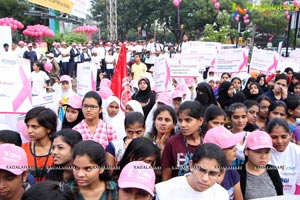 Tamannaah flags off 9th Edition of 2K Pink Ribbon Walk