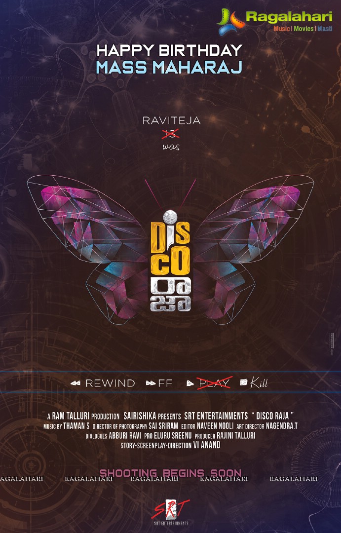 Ravi Teja Disco Raja Shooting Starts Poster
