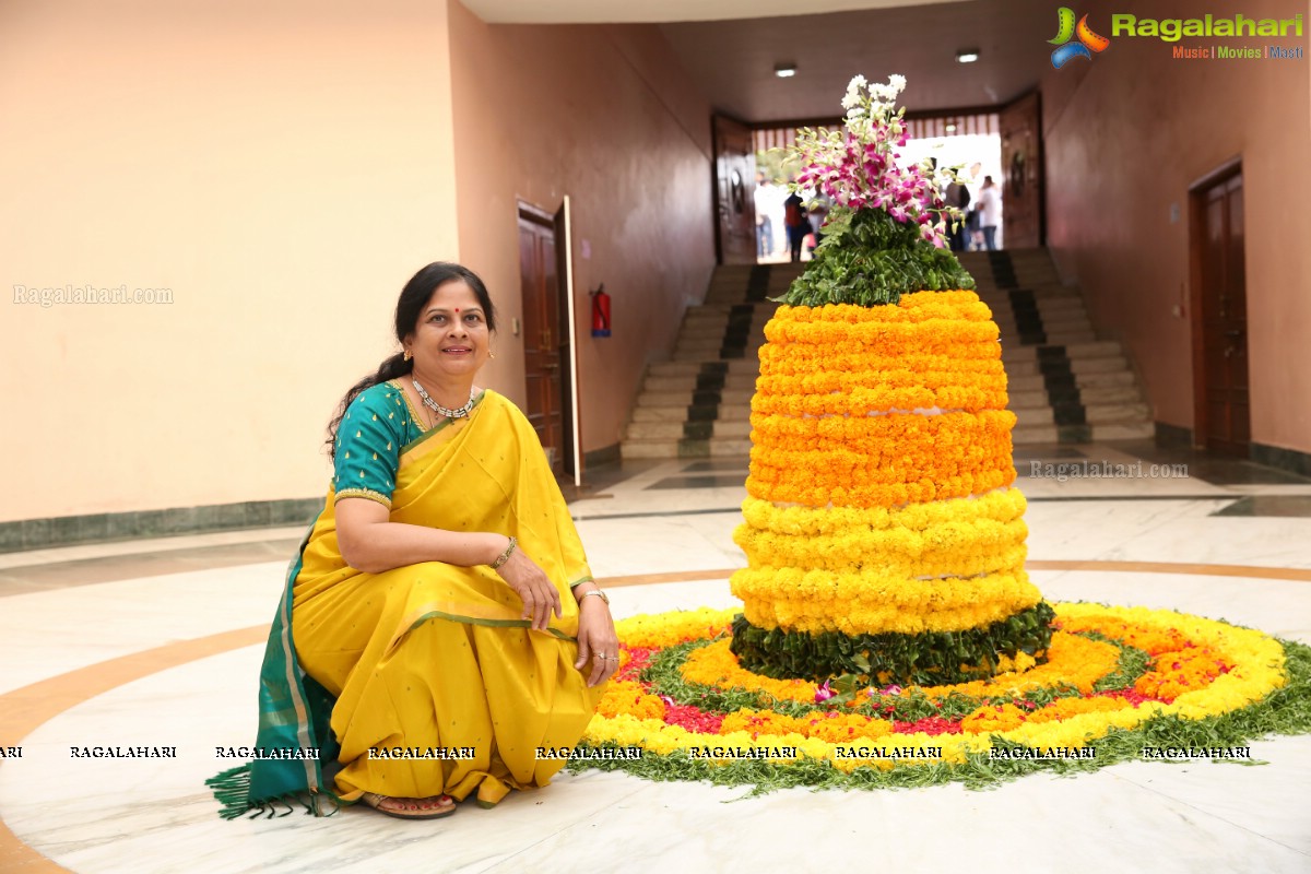 Bathukamma-Song of Flowers 2018 - International Ikebana Festival at Shilpakala Vedika (Day 1)