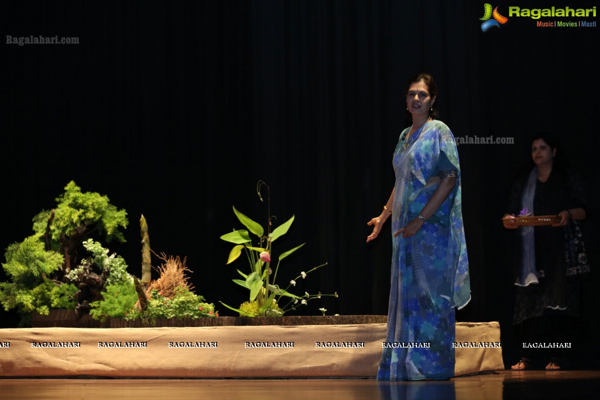 Ikebana International Hyderabad Chapter #250 Organises Ikebana Demonstration by Ohryu Rekha Reddy at Shilpakala Vadika