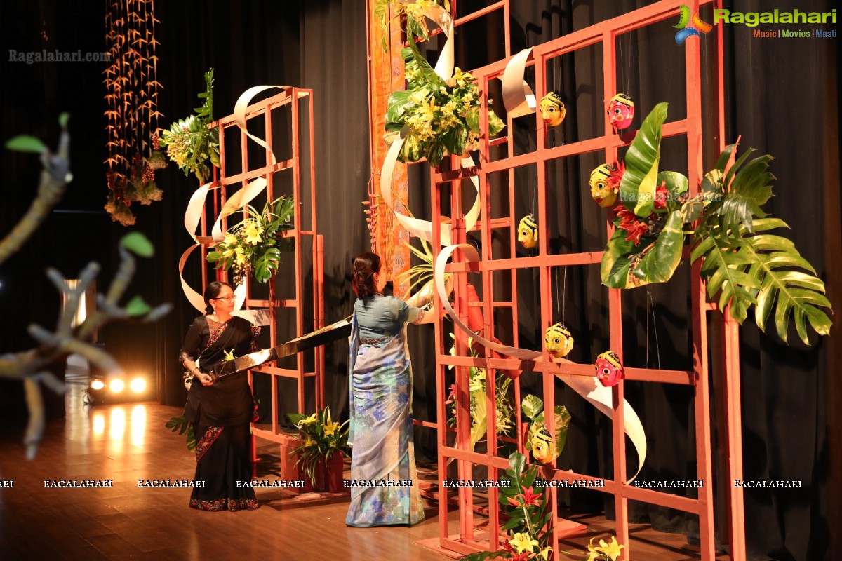 Ikebana International Hyderabad Chapter #250 Organises Ikebana Demonstration by Ohryu Rekha Reddy at Shilpakala Vadika