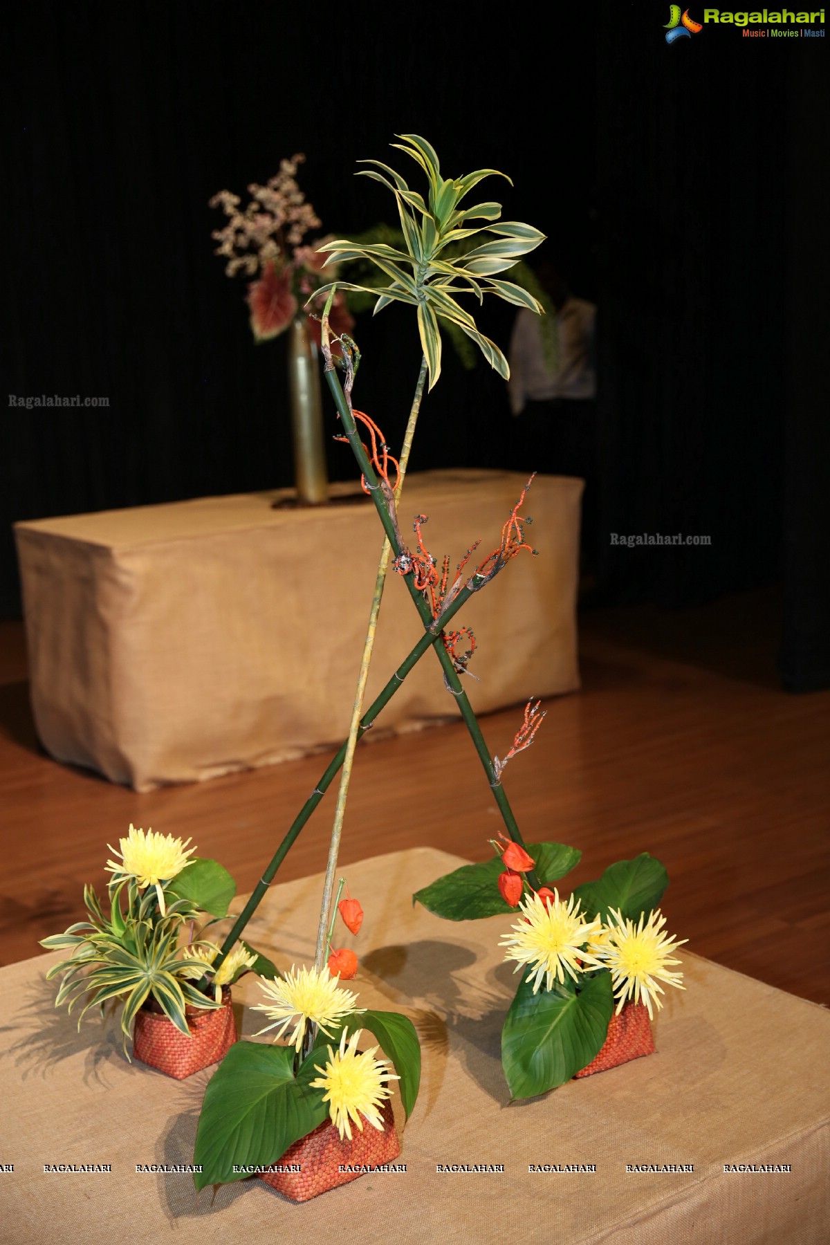 Ikebana International Hyderabad Chapter #250 Organises Ikebana Demonstration by Ohryu Rekha Reddy at Shilpakala Vadika