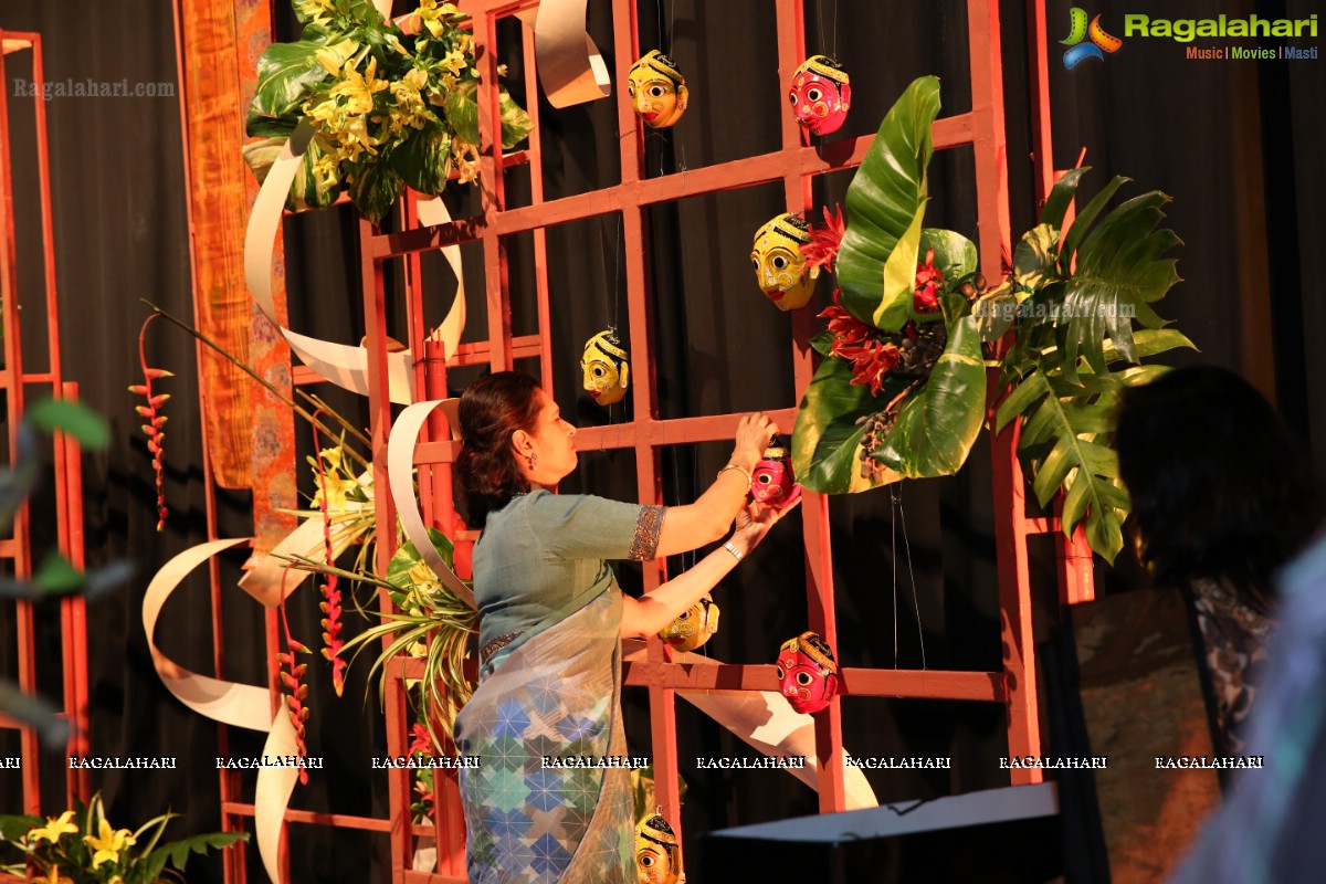 Ikebana International Hyderabad Chapter #250 Organises Ikebana Demonstration by Ohryu Rekha Reddy at Shilpakala Vadika