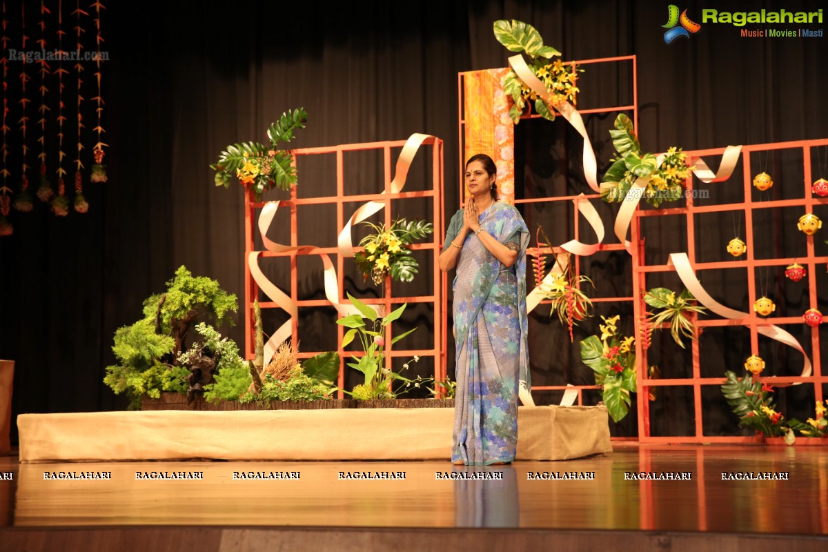 Ikebana International Hyderabad Chapter #250 Organises Ikebana Demonstration by Ohryu Rekha Reddy at Shilpakala Vadika