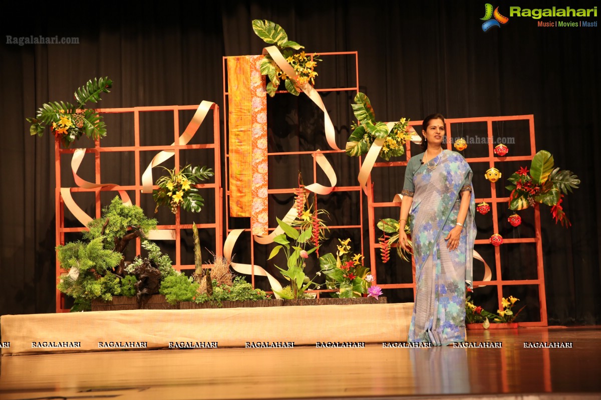 Ikebana International Hyderabad Chapter #250 Organises Ikebana Demonstration by Ohryu Rekha Reddy at Shilpakala Vadika