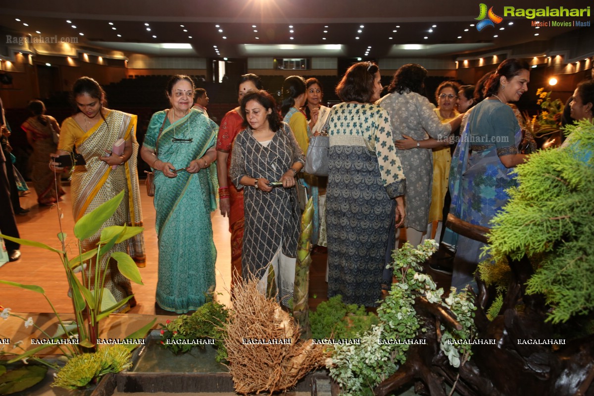 Ikebana International Hyderabad Chapter #250 Organises Ikebana Demonstration by Ohryu Rekha Reddy at Shilpakala Vadika