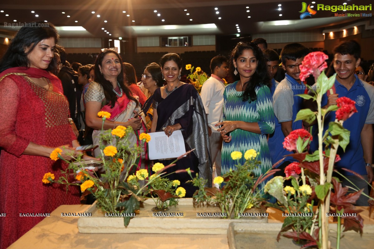 Ikebana International Hyderabad Chapter #250 Organises Ikebana Demonstration by Ohryu Rekha Reddy at Shilpakala Vadika